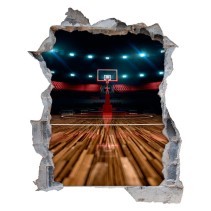 Vinilos 3d cancha de basketball